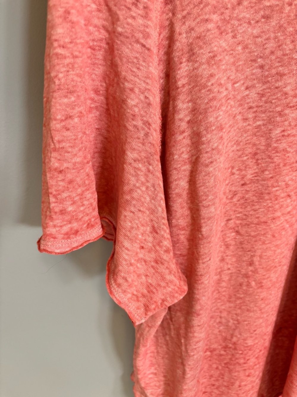 Free People We The Free Burnout Tee Coral M Distressed Boho - Picture 2 of 7